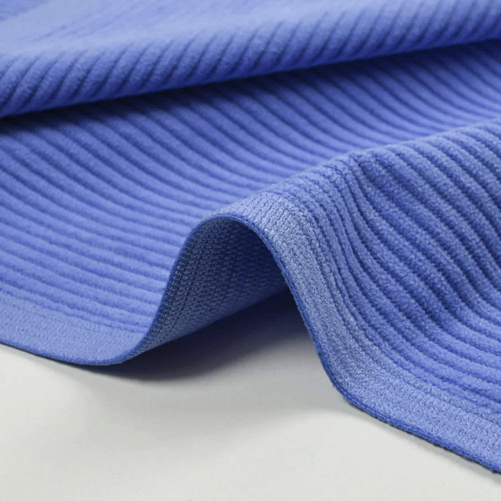 Velours polyester côtelé bleu lavande - Image 6