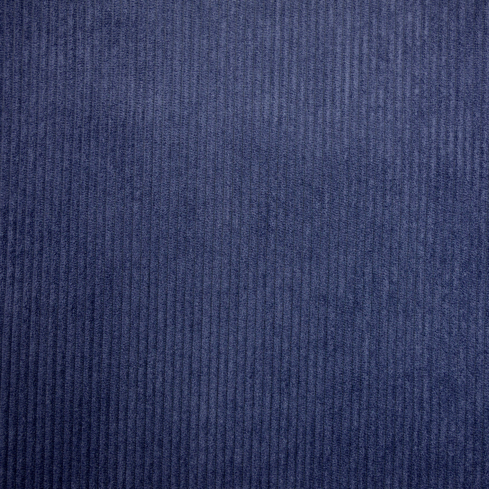 Velours polyester côtelé bleu marine - Image 3