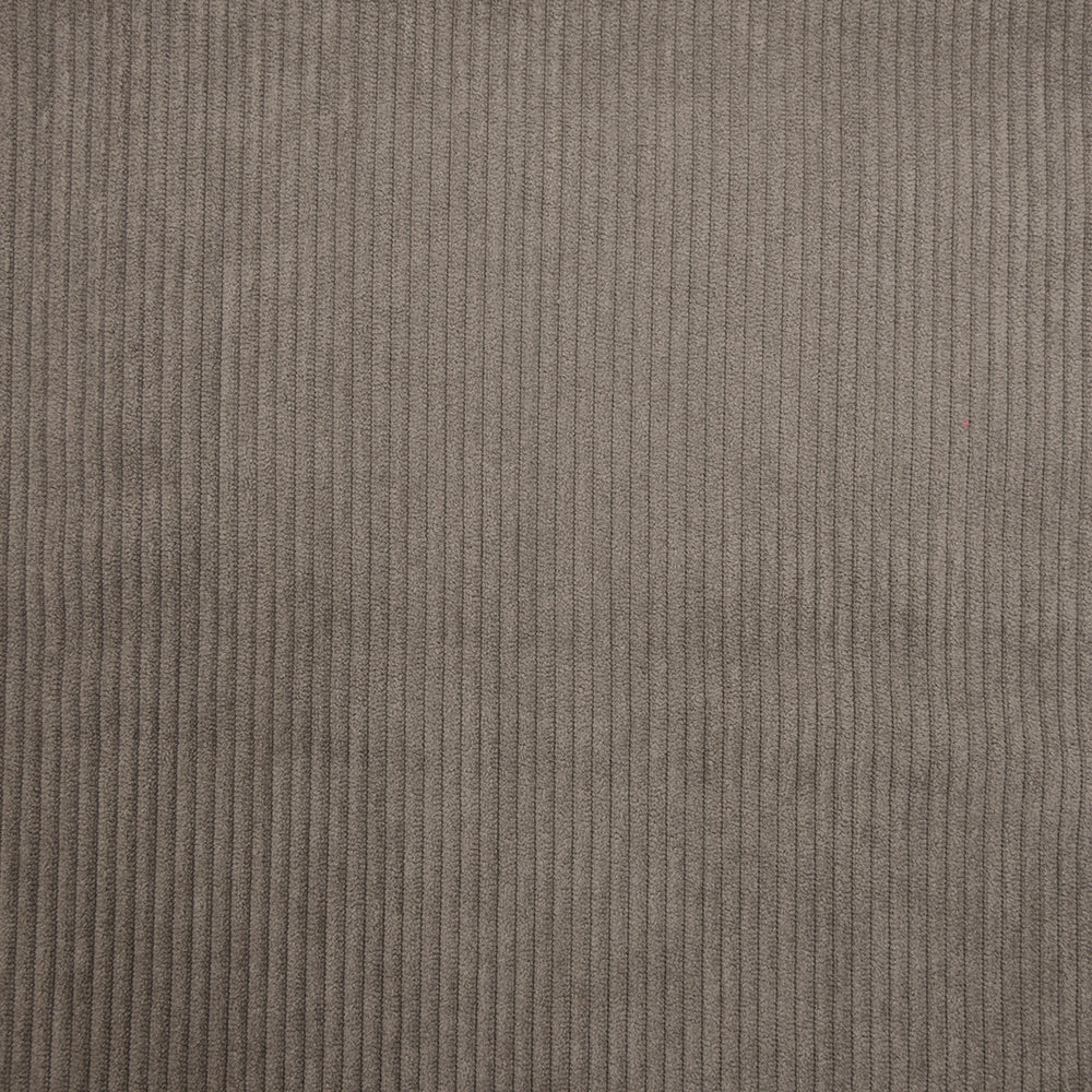 Velours polyester côtelé gris taupe - Image 3
