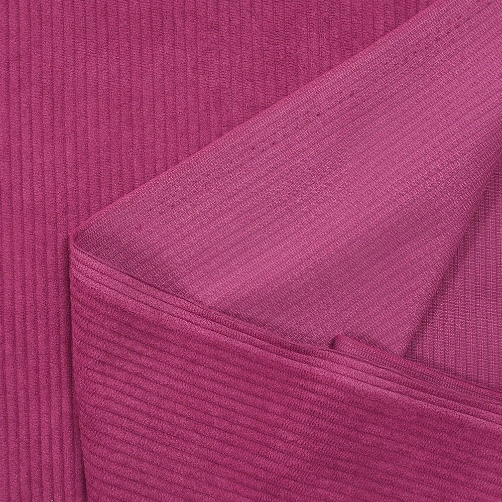 Velours polyester côtelé magenta - Image 4