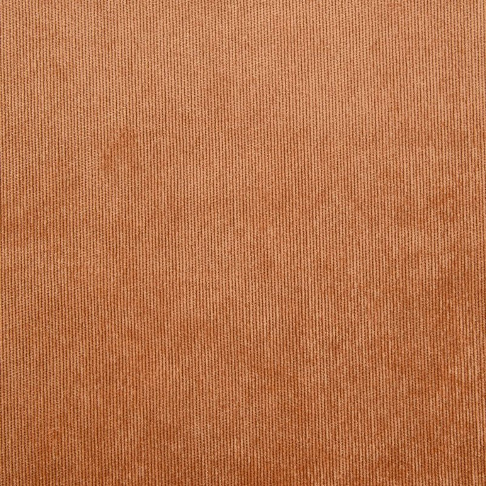 Velours polyester fines côtes marron roux - Image 2