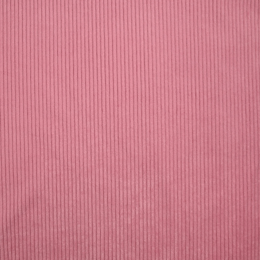 Velours polyester côtelé rose - Image 4