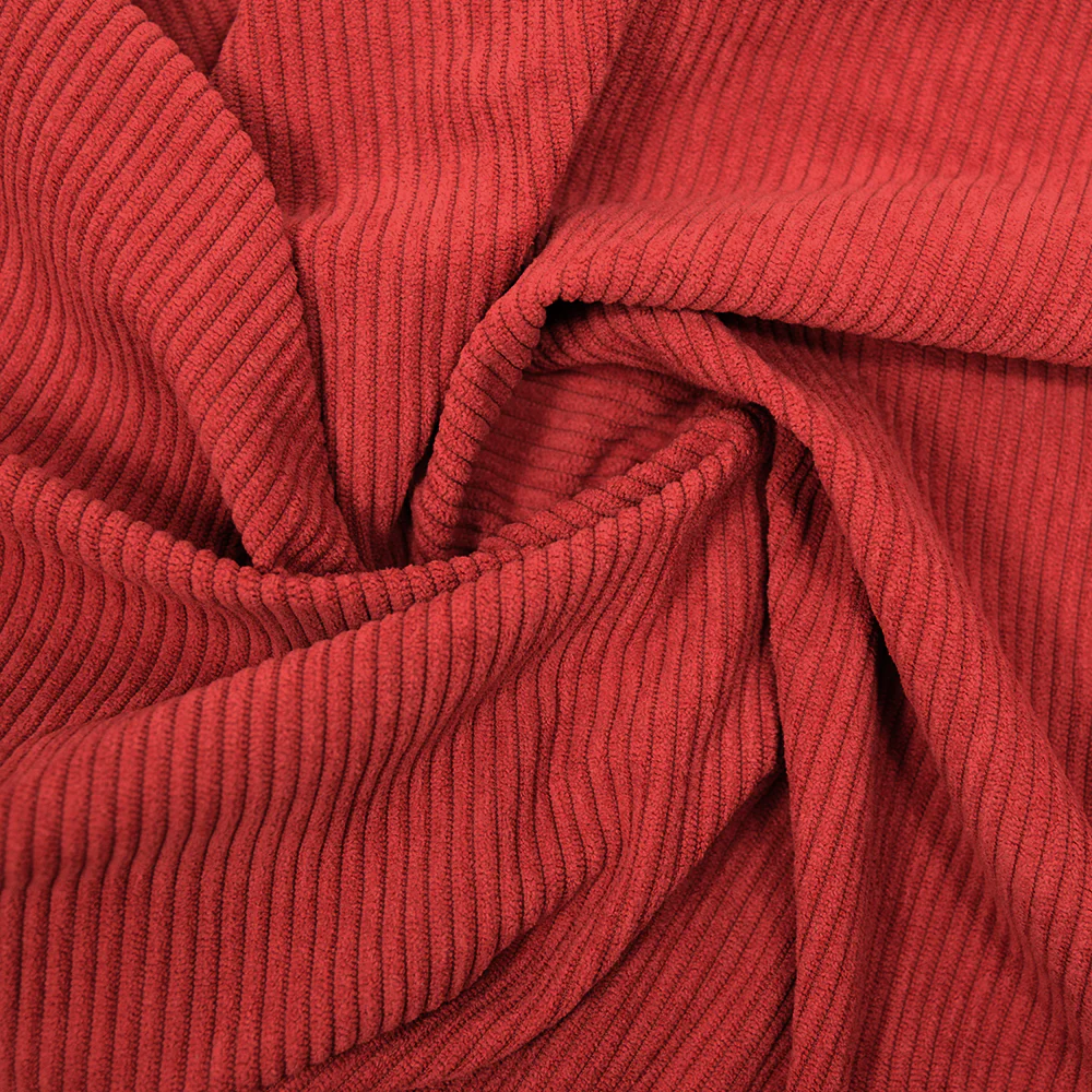 Velours polyester côtelé rouille - Image 2