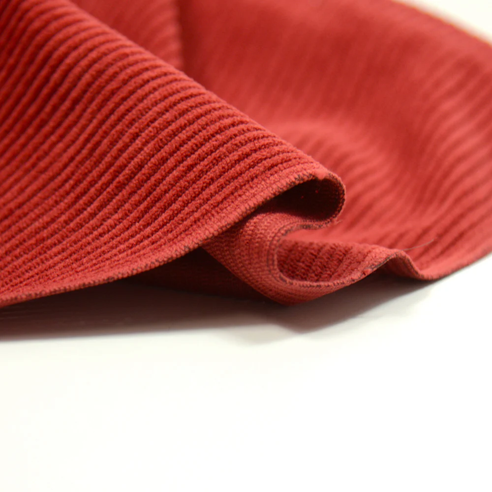 Velours polyester côtelé rouille - Image 4