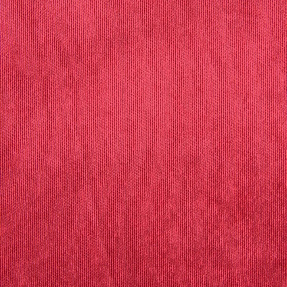 Velours polyester fines côtes rouge framboise - Image 3