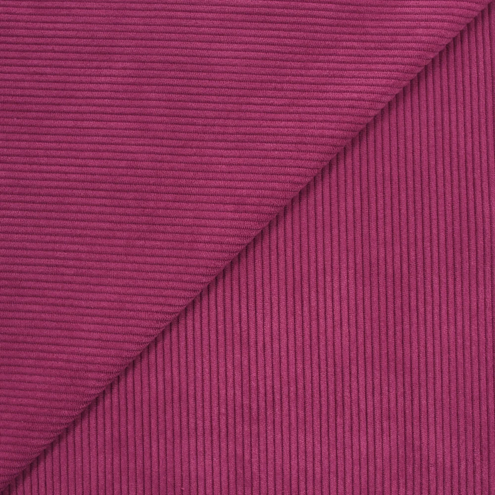 Velours polyester côtelé Suki orchidée