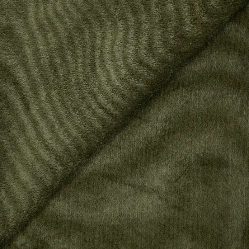 Velours polyester fines côtes kaki