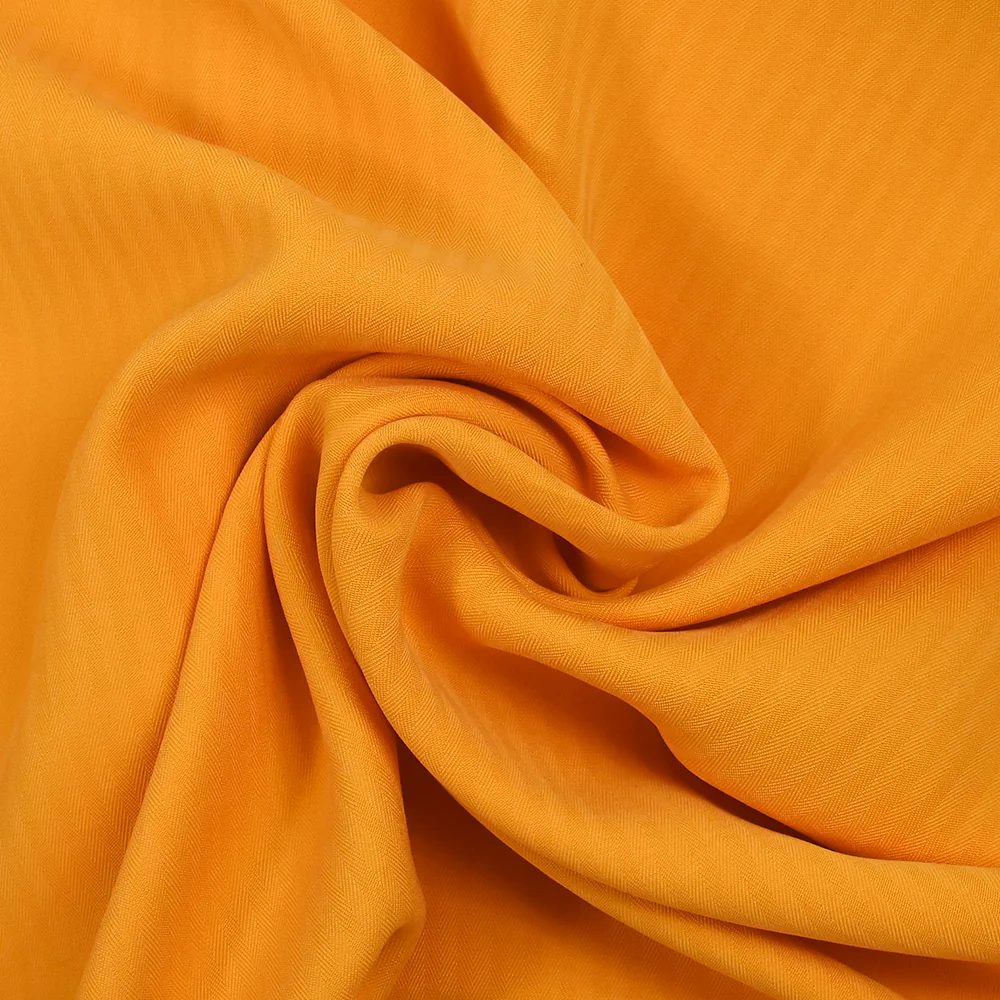 Viscose effet cupro chevrons jaune soleil - Image 2