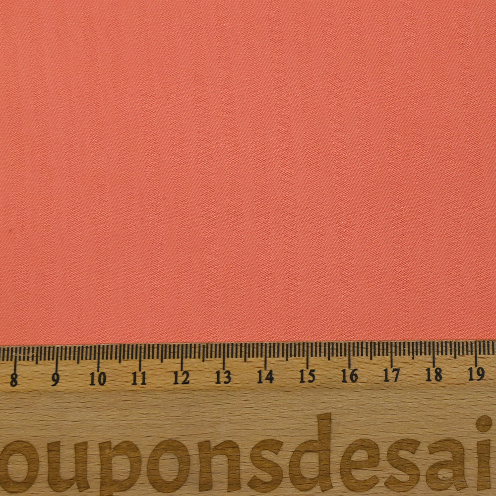 Viscose effet cupro chevrons rose corail - Image 3