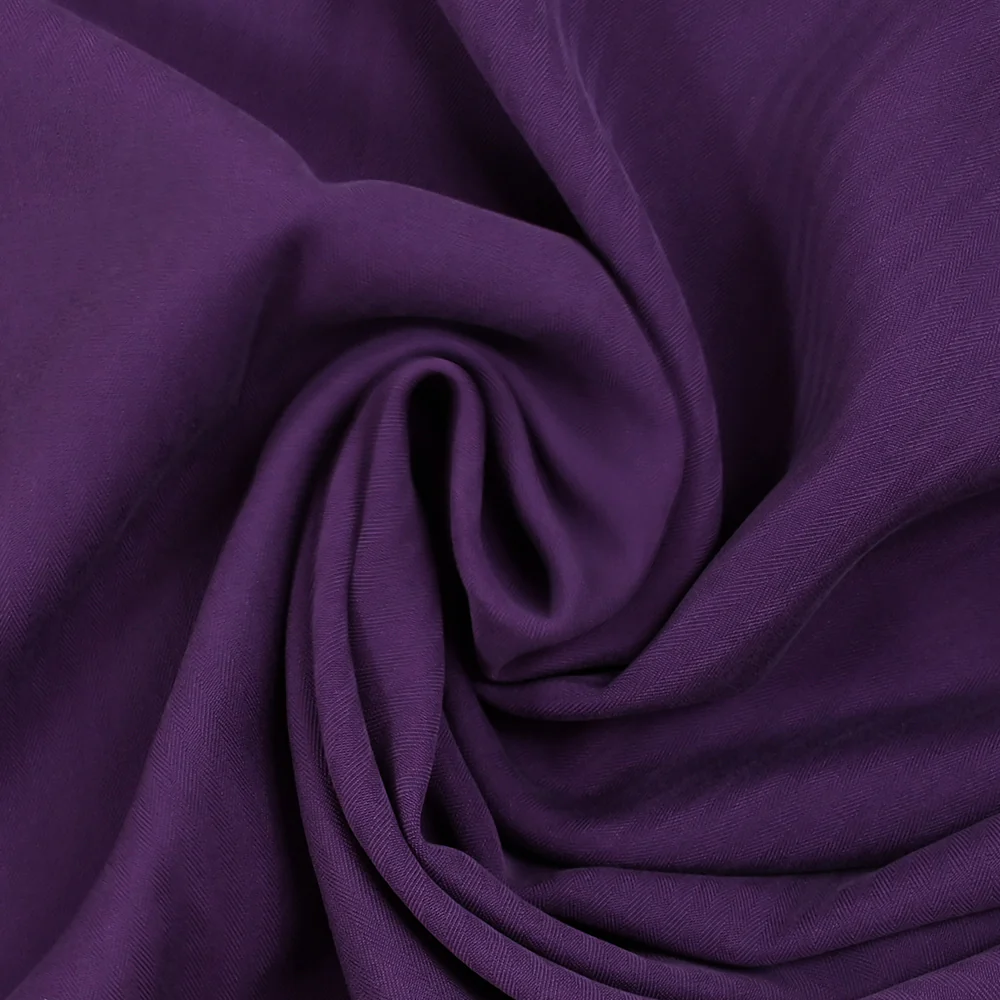 Viscose effet cupro chevrons violet - Image 2