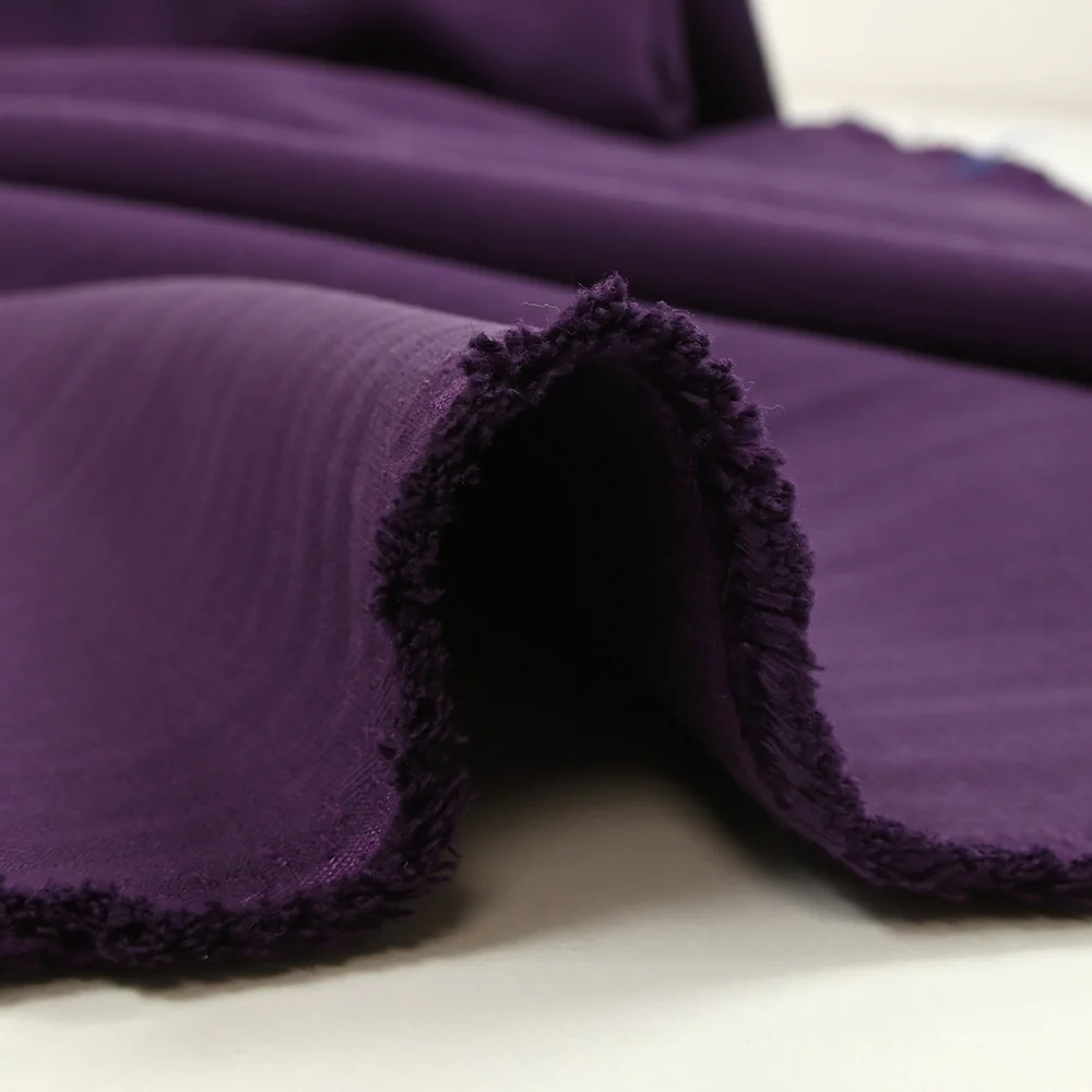 Viscose effet cupro chevrons violet - Image 6