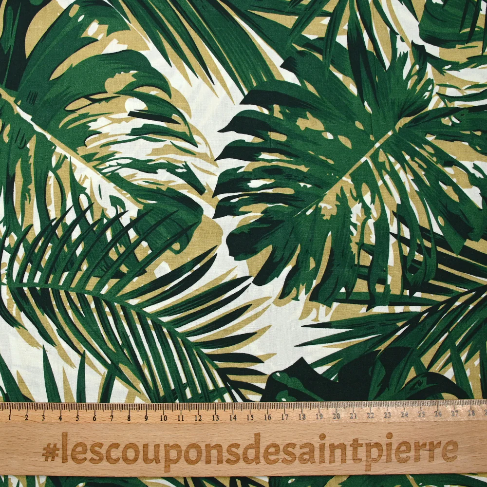 Viscose imprimée la loi de la jungle fond blanc - Image 3