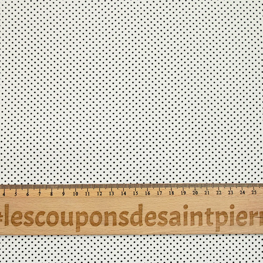 Viscose imprimée pois fond blanc - Image 3