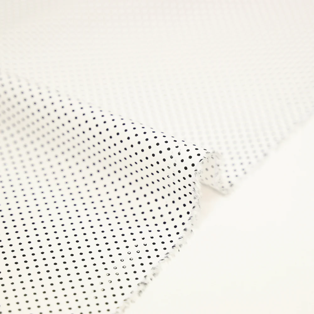 Viscose imprimée pois fond blanc - Image 5
