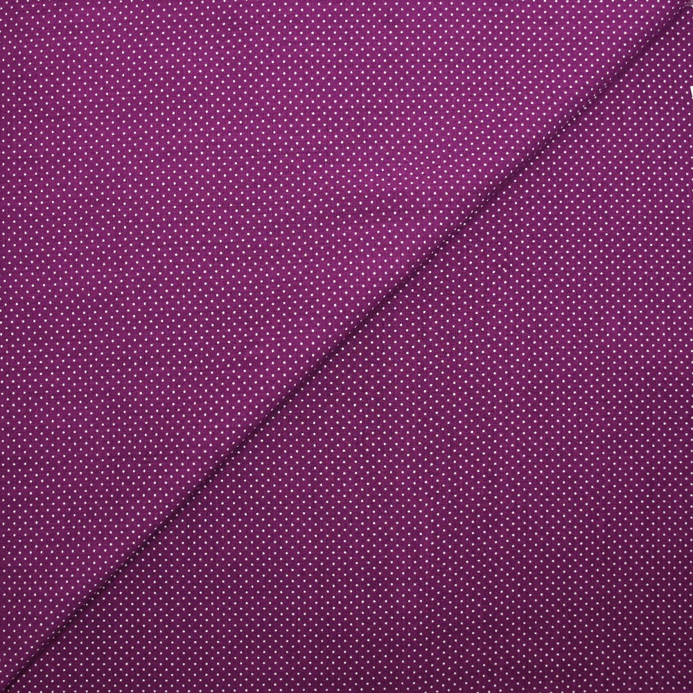 Viscose imprimée pois fond violet
