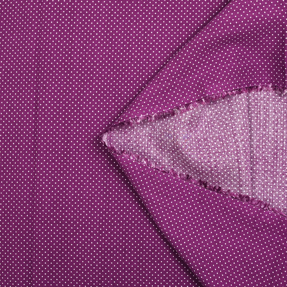 Viscose imprimée pois fond violet - Image 4