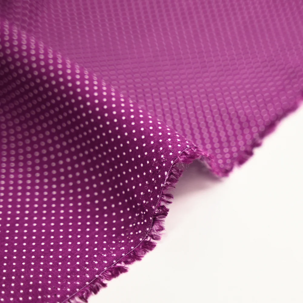 Viscose imprimée pois fond violet - Image 5