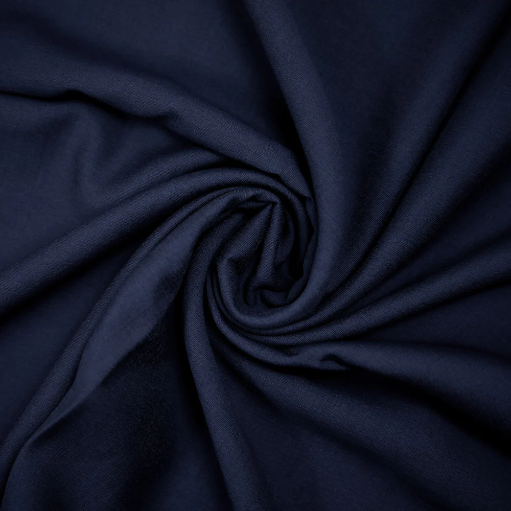 Viscose Laura unie bleu marine - Image 3
