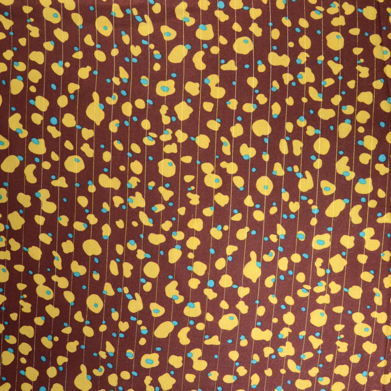 Viscose rayé lurex sauvage fond marron