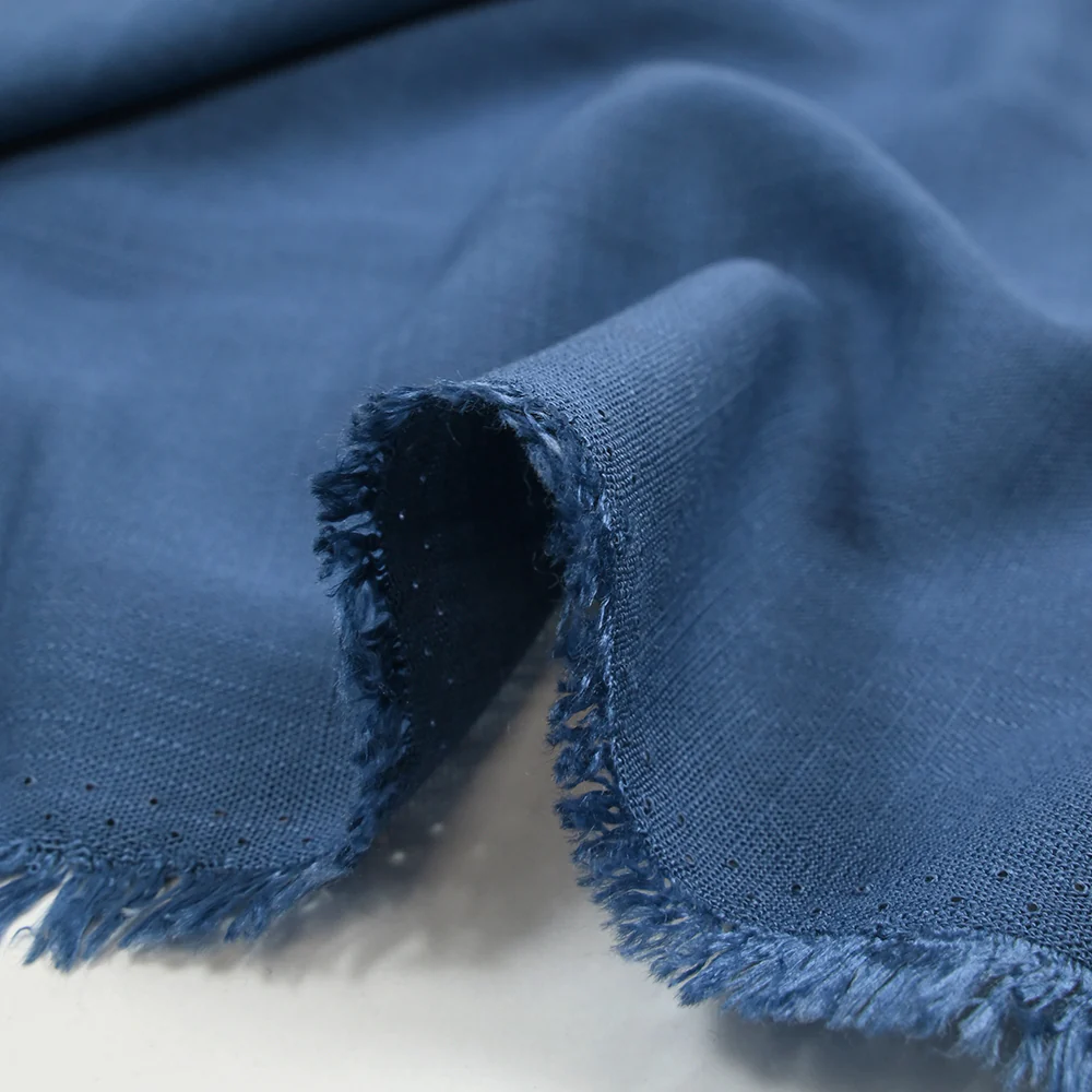 Viscose tissée bleu barbeau - Image 4