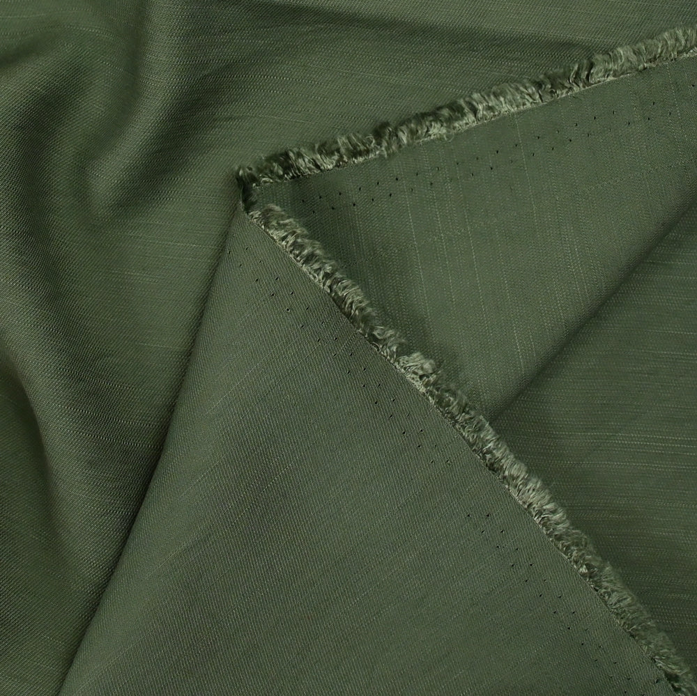 Viscose unie Andrea kaki - Image 3