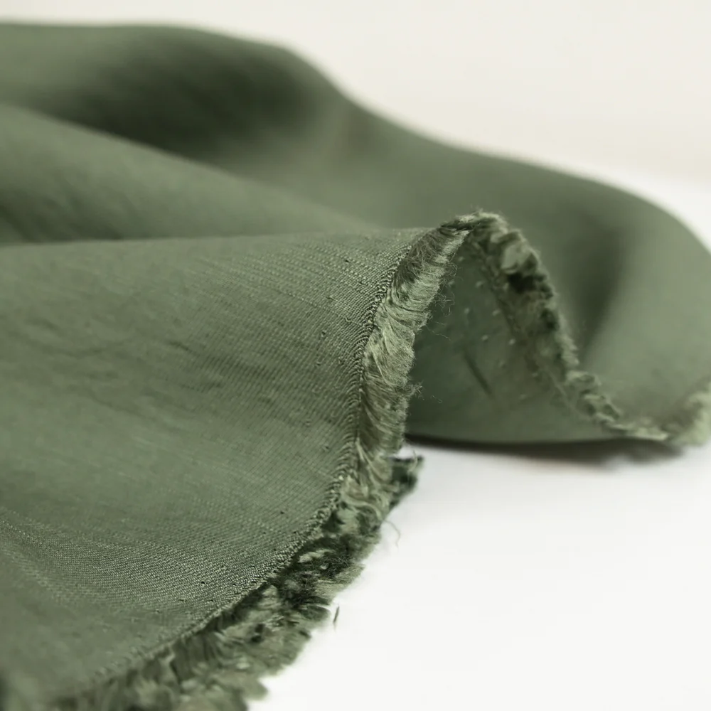 Viscose unie Andrea kaki - Image 4