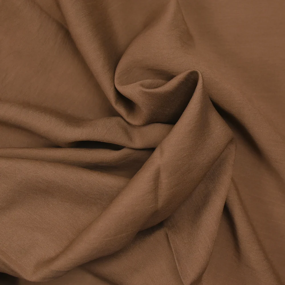Viscose unie Andrea marron - Image 2