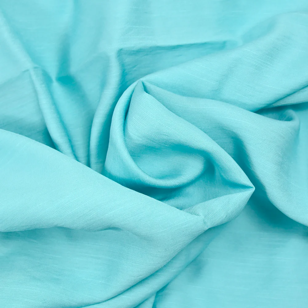 Viscose unie Andrea turquoise - Image 2