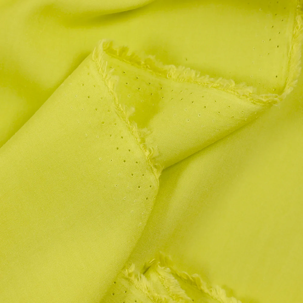 Viscose unie jaune anis - Image 3