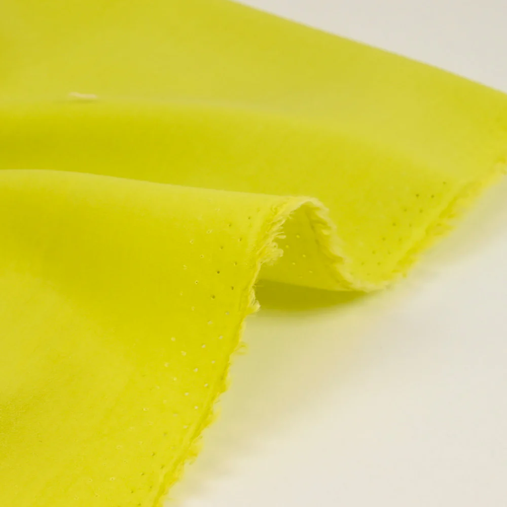 Viscose unie jaune anis - Image 4