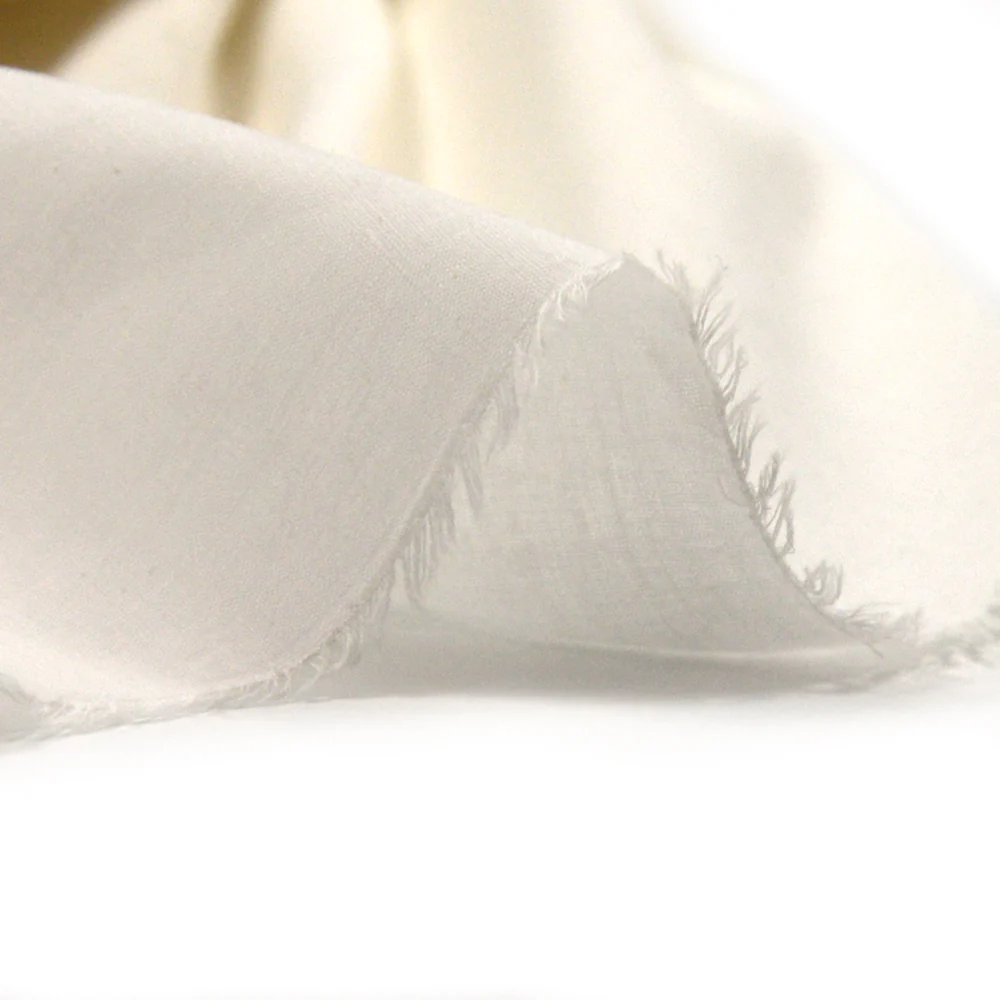 Voile de coton blanc cassé - Image 4