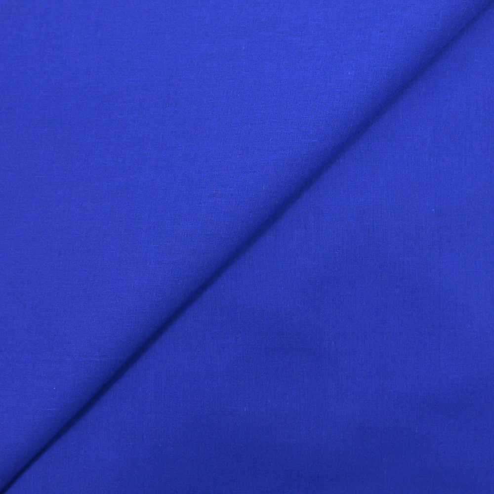 Voile de coton bleu roi