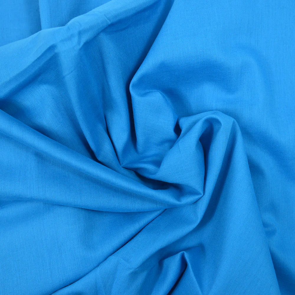 Voile de coton bleu turquoise - Image 2