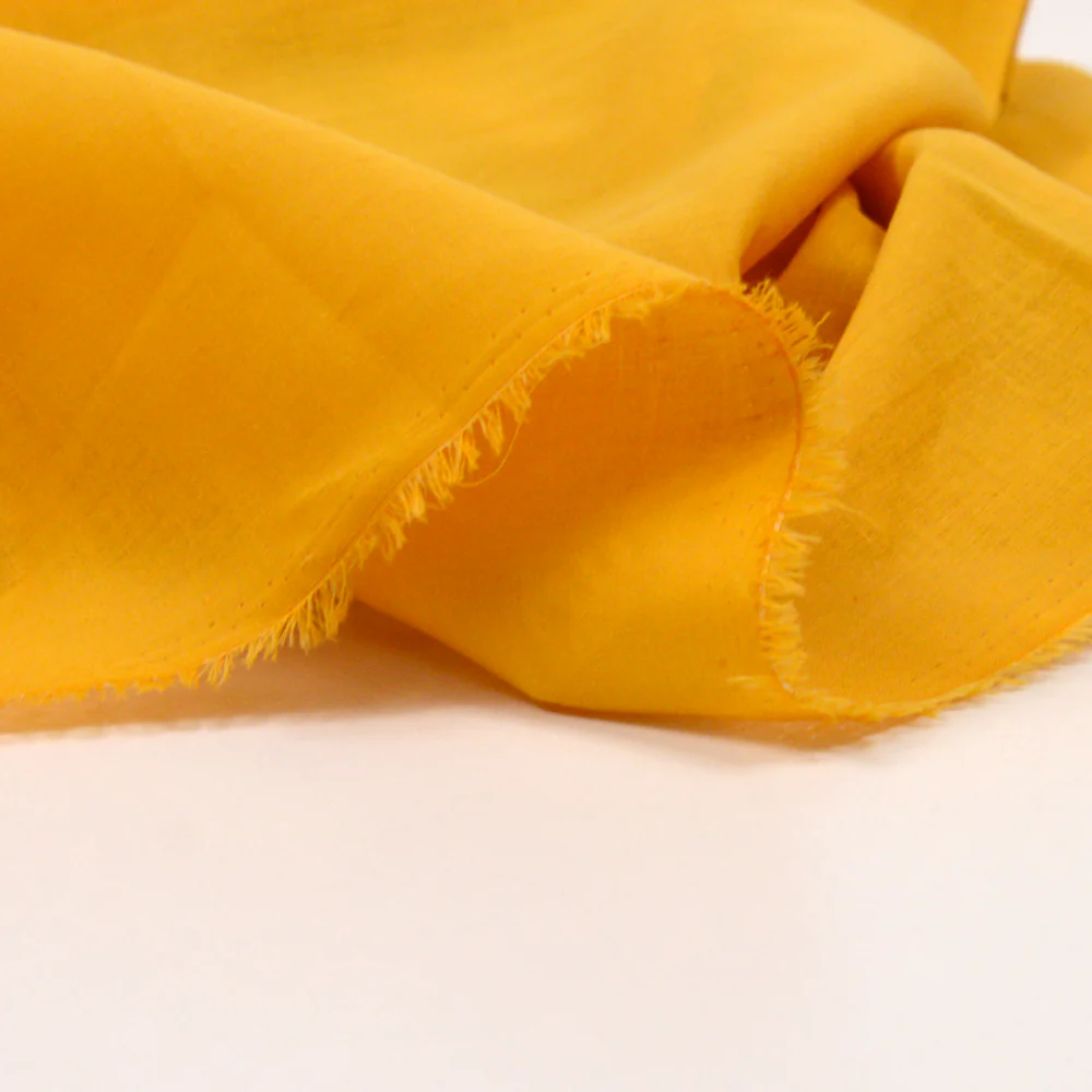 Voile de coton moutarde - Image 4