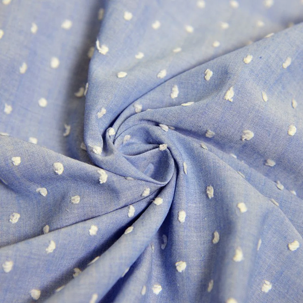 Voile de coton Plumetis bleu foncé - Image 2