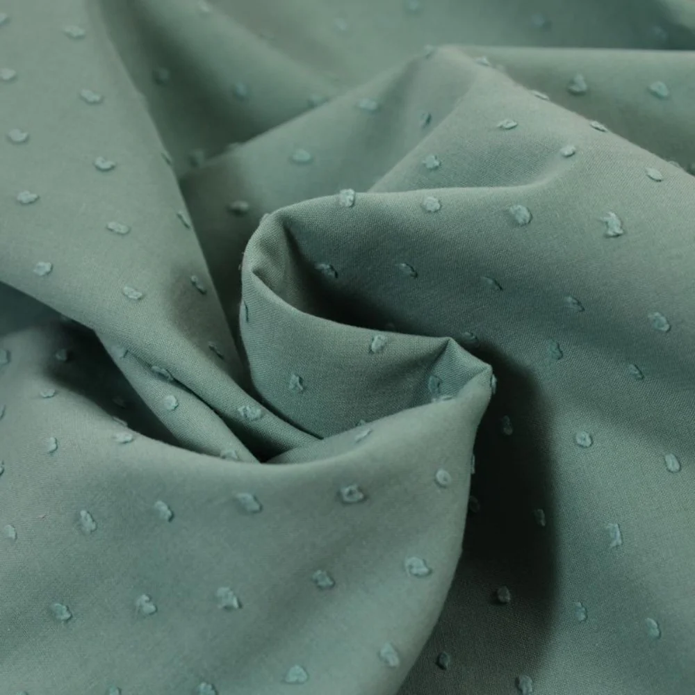 Voile de coton Plumetis celadon - Image 2