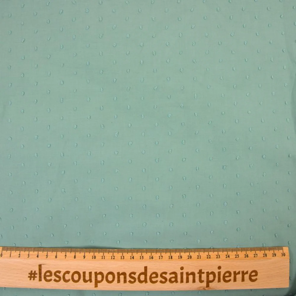 Voile de coton Plumetis celadon - Image 3