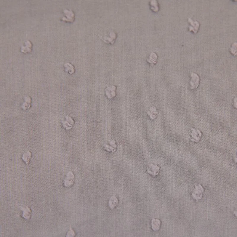 Voile de coton Plumetis gris - Image 4