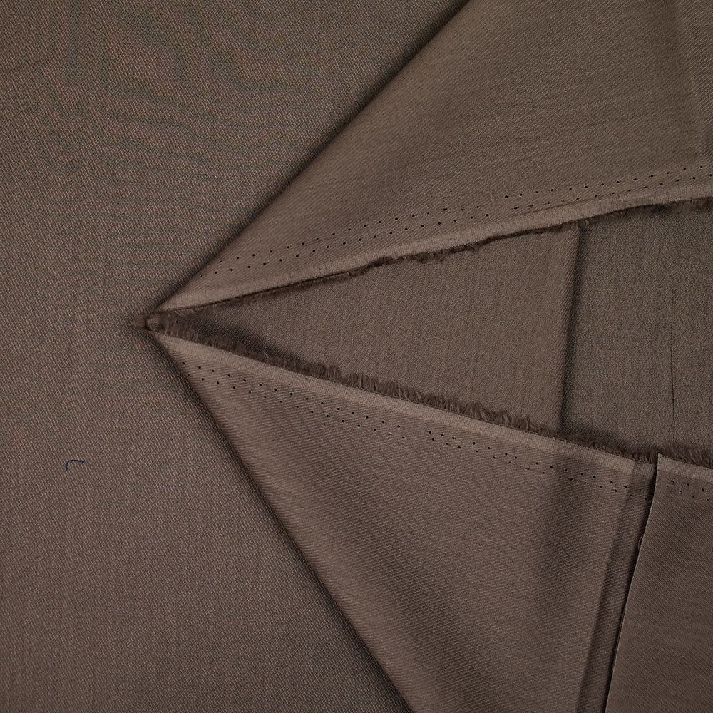 Voile de coton sergé taupe - Image 3