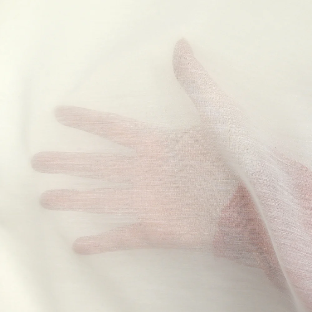Voile de polyester blanc cassé - Image 3