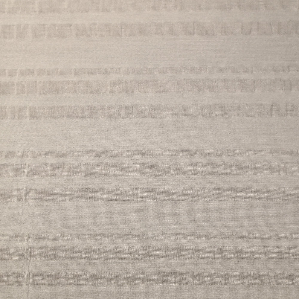 Voile de soie à bandes satin blanc cassé - Image 5