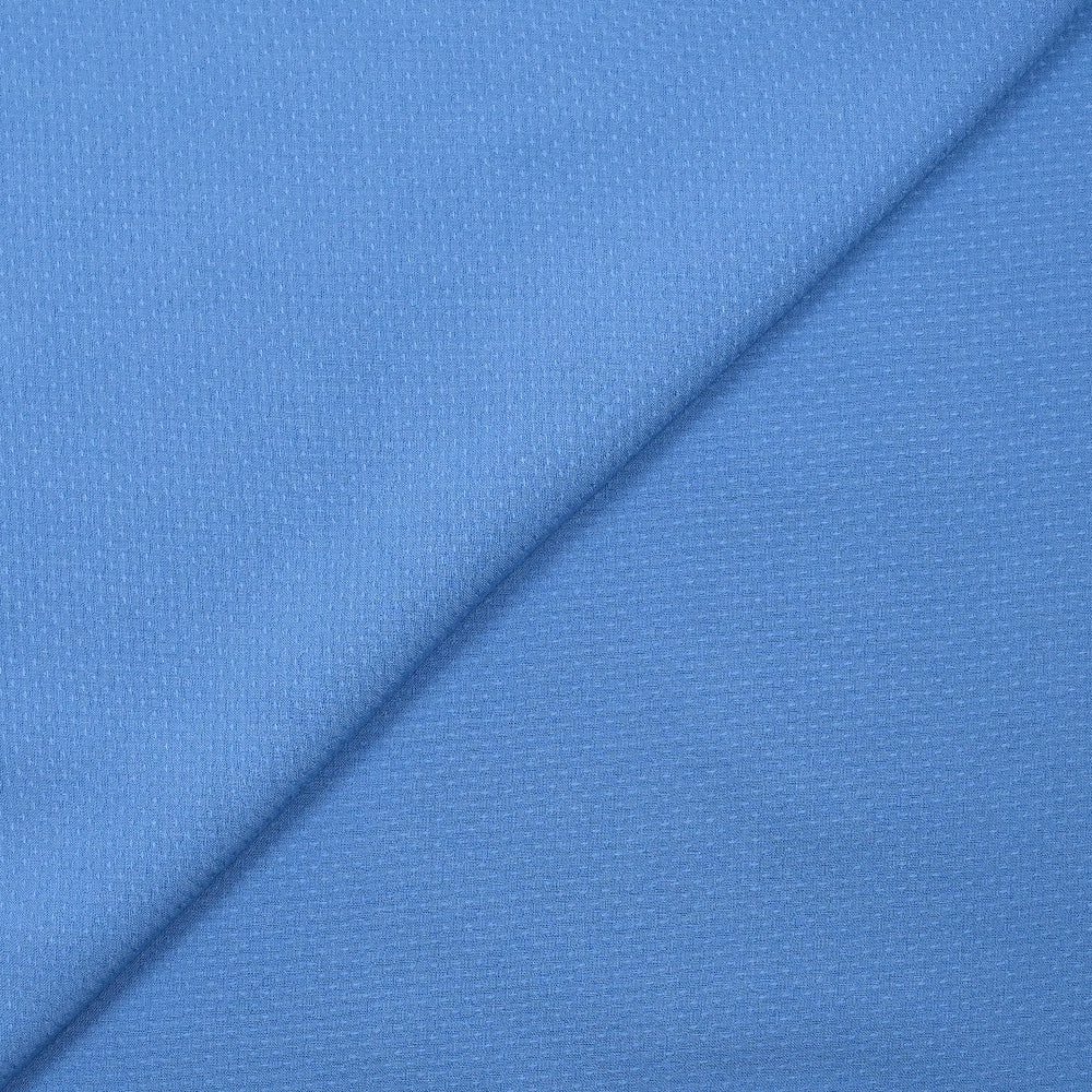 Voile de viscose jacquard satiné Sana bleu bleuet