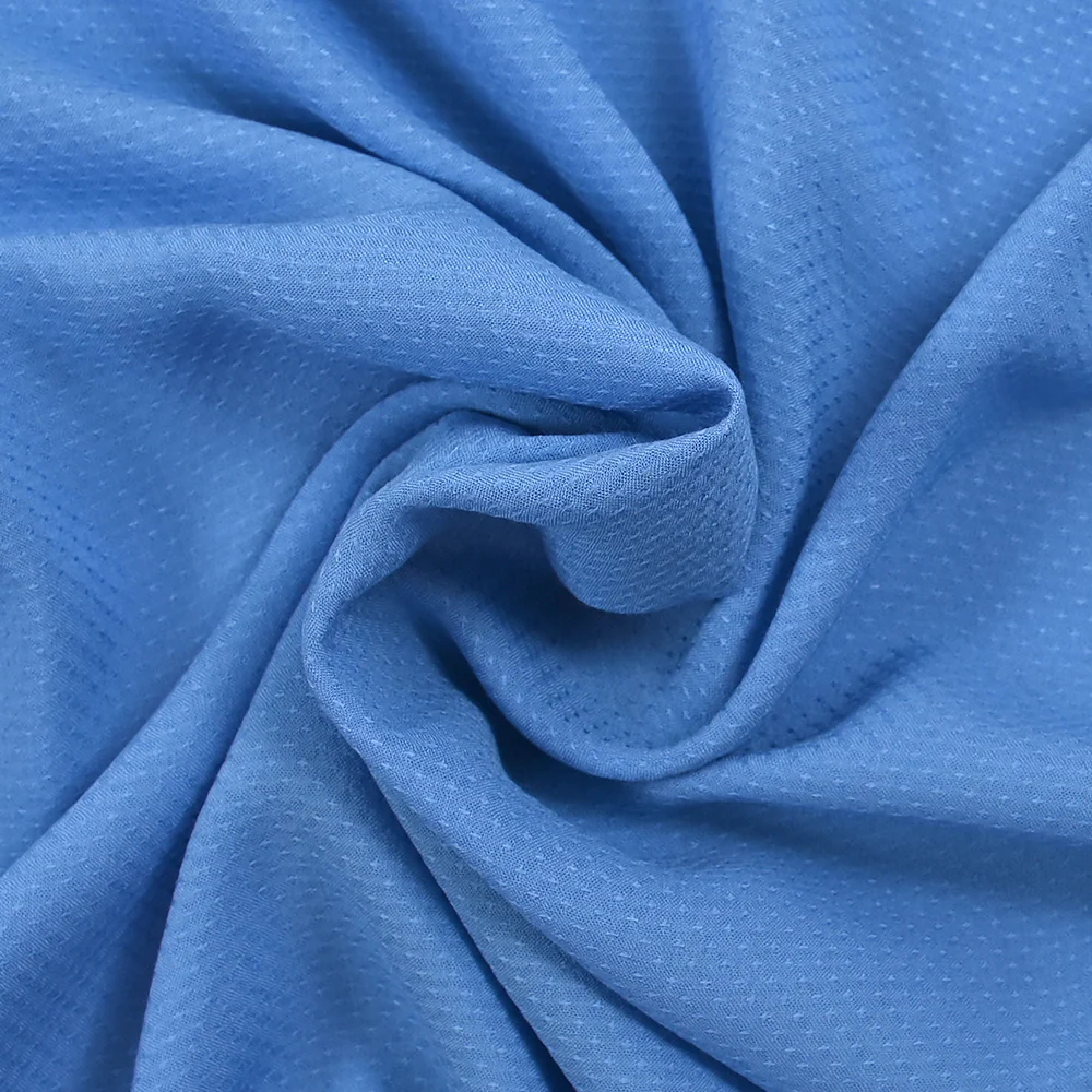 Voile de viscose jacquard satiné Sana bleu bleuet - Image 2
