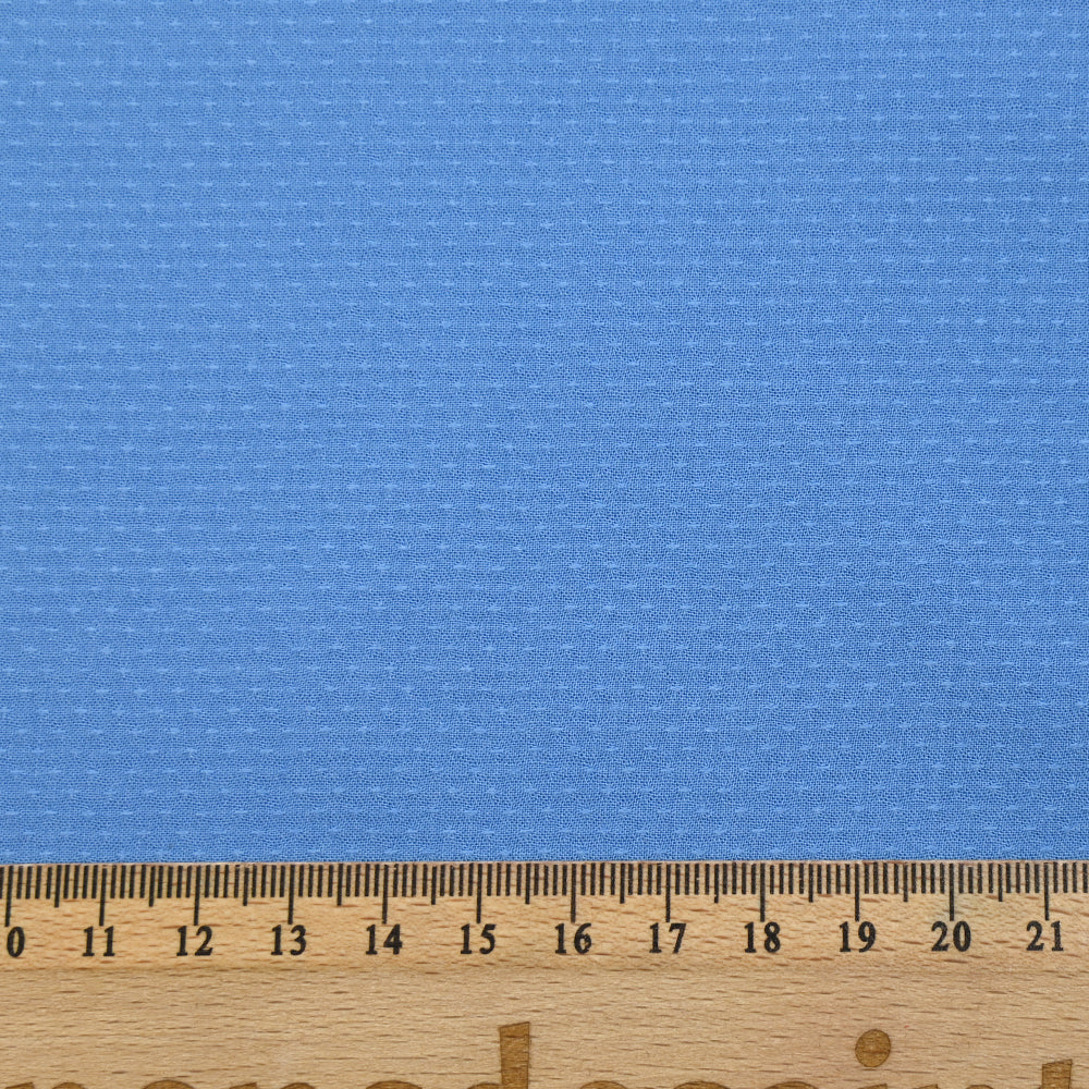 Voile de viscose jacquard satiné Sana bleu bleuet - Image 3