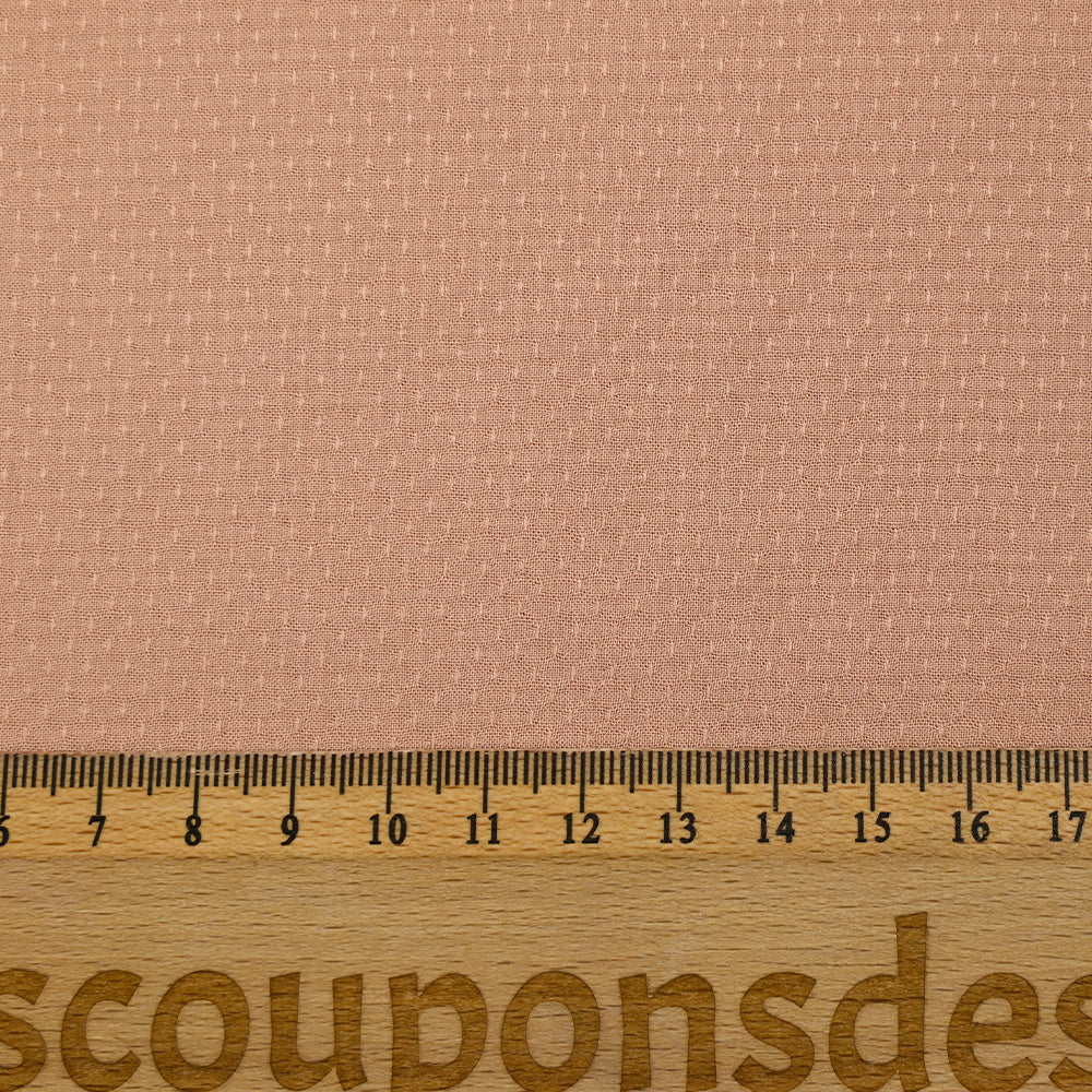 Voile de viscose jacquard satiné Sana blush - Image 3