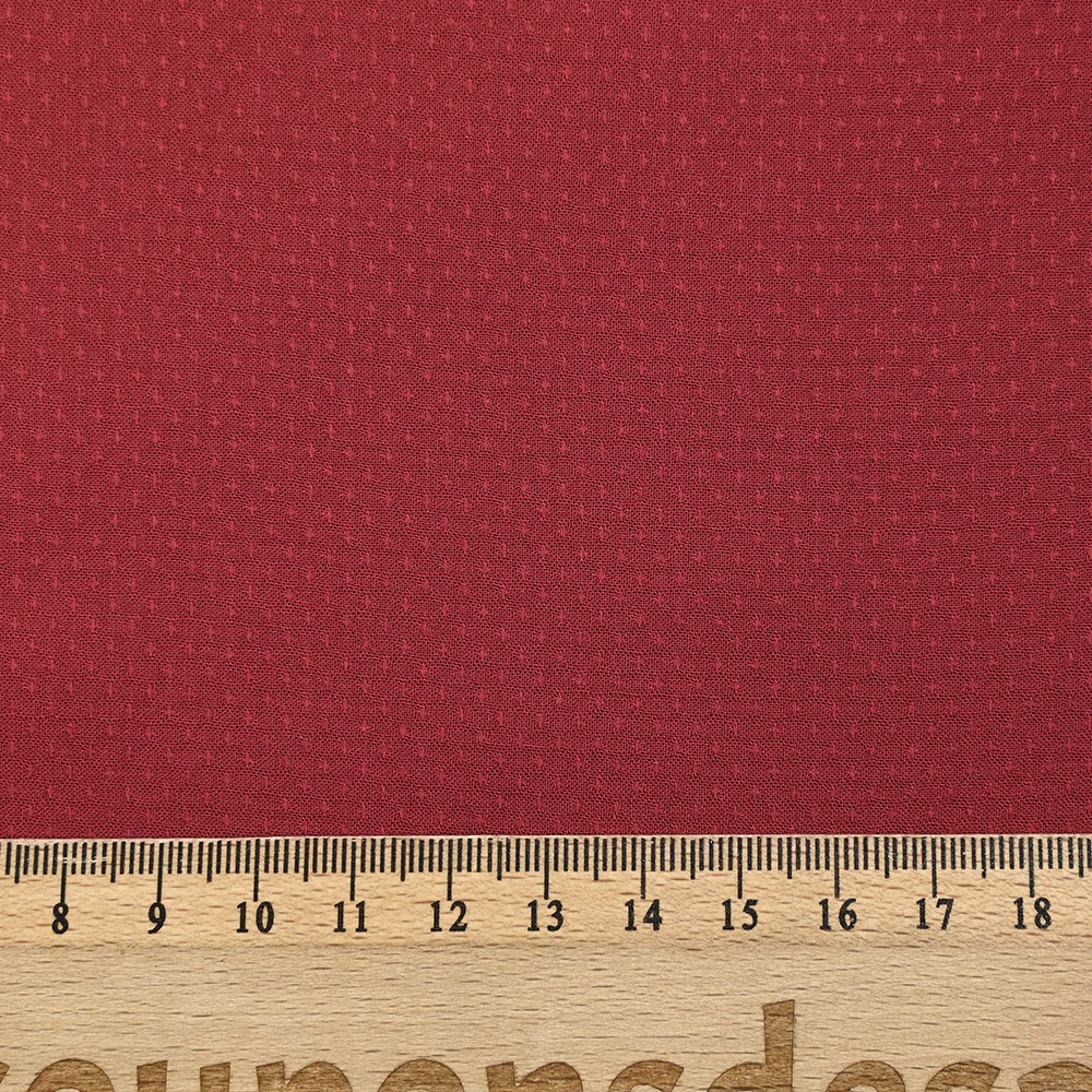 Voile de viscose jacquard satiné Sana bordeaux - Image 3