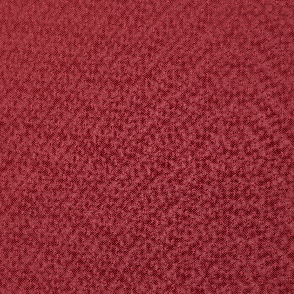 Voile de viscose jacquard satiné Sana bordeaux - Image 4