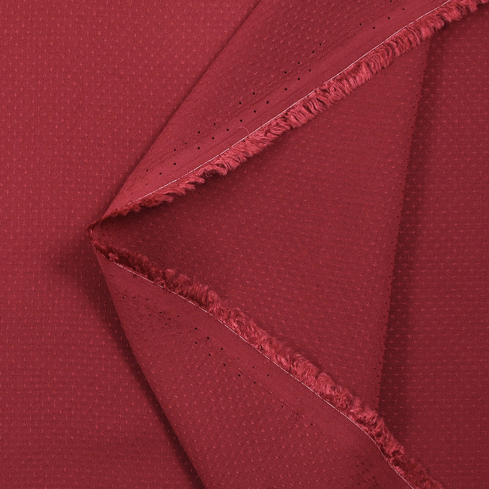 Voile de viscose jacquard satiné Sana bordeaux - Image 5