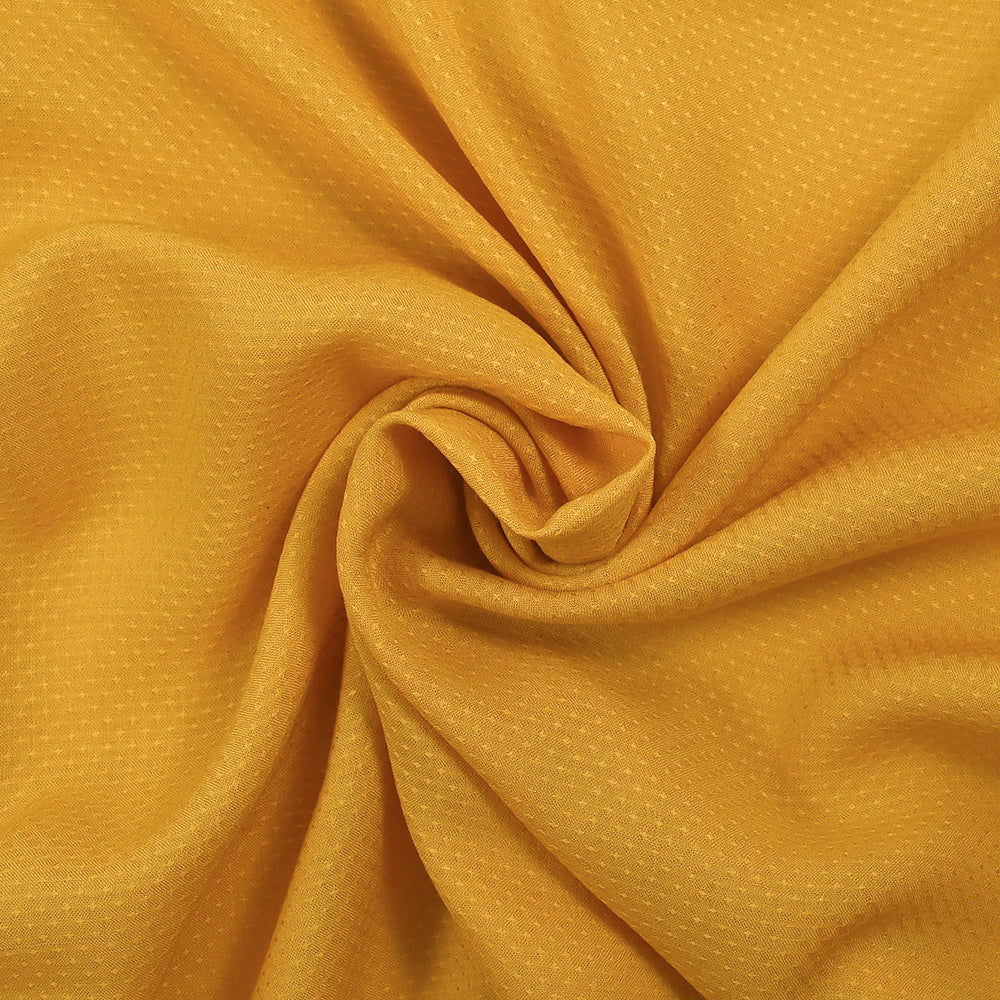 Voile de viscose jacquard satiné Sana jaune - Image 2
