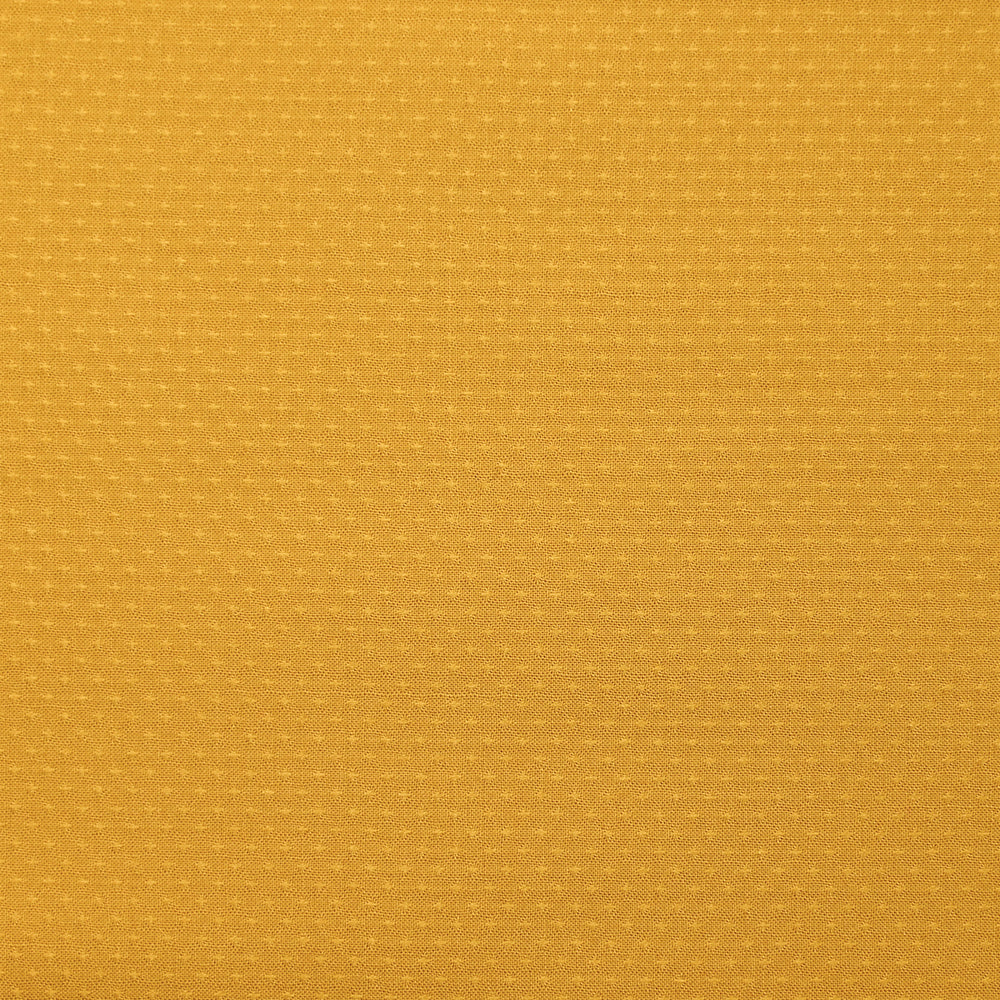 Voile de viscose jacquard satiné Sana jaune - Image 4